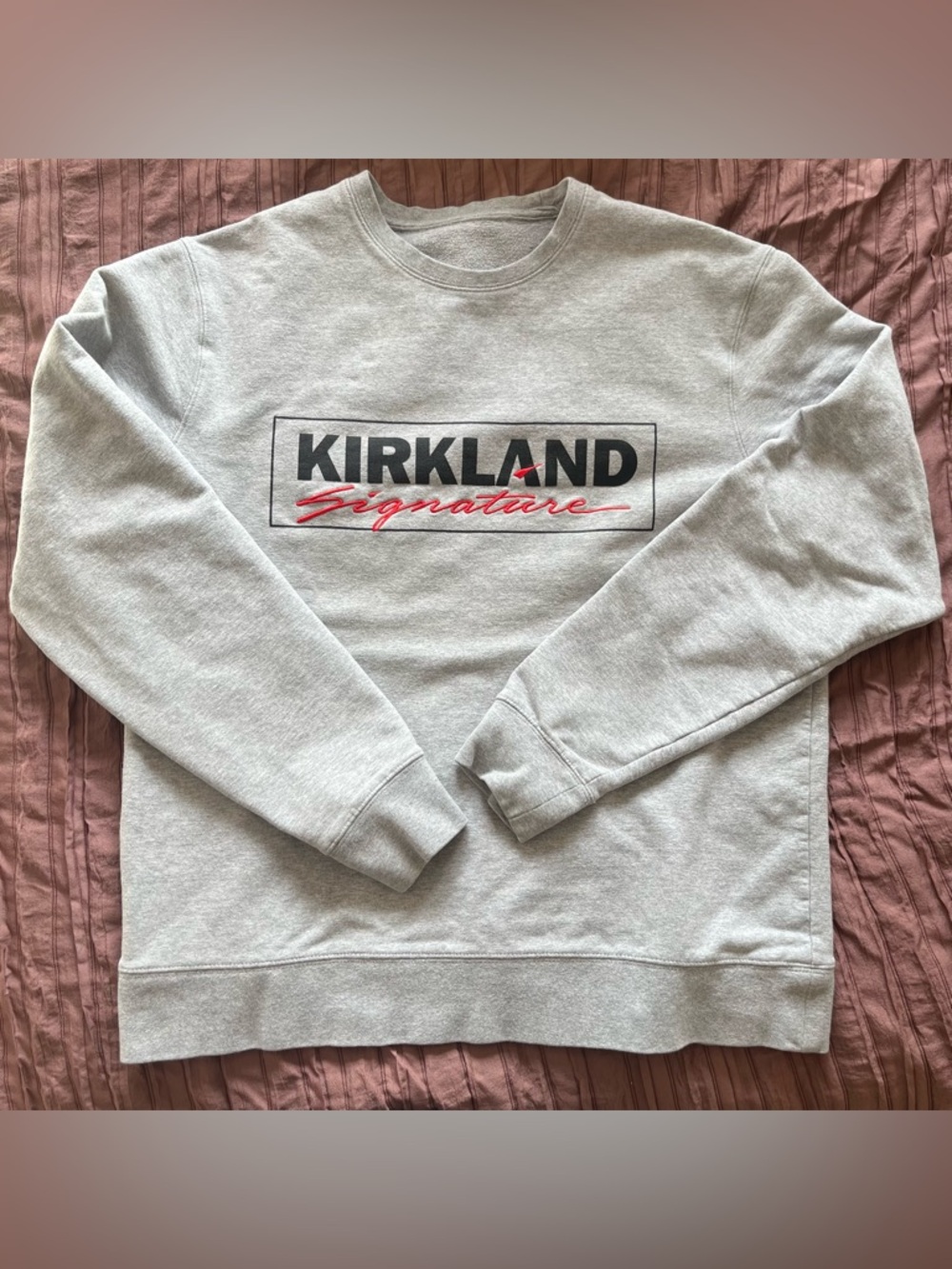 Kirkland Signature Light Gray Crewneck Sweatshirt